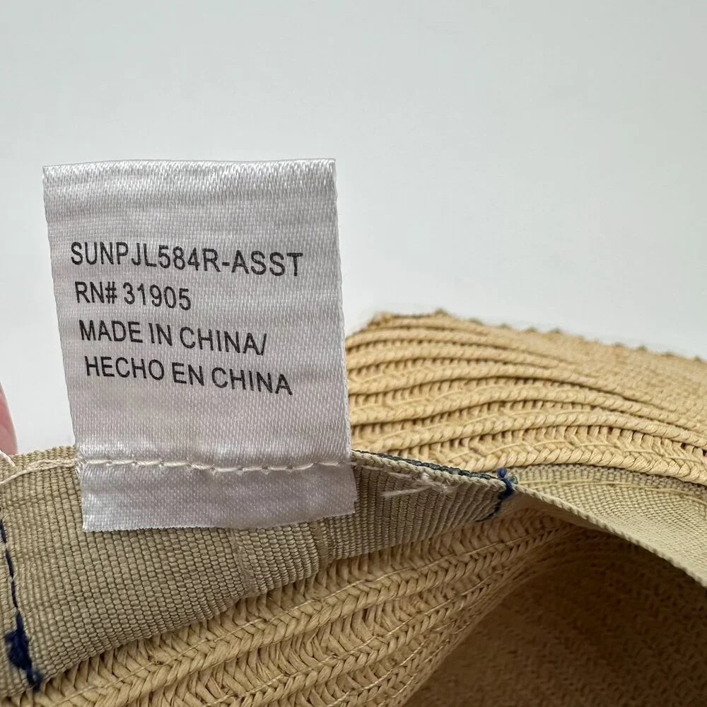 Panama Jack Women's Classic Paper Straw Open Back Floppy Sun Hat, OS, Tea‎ Beige